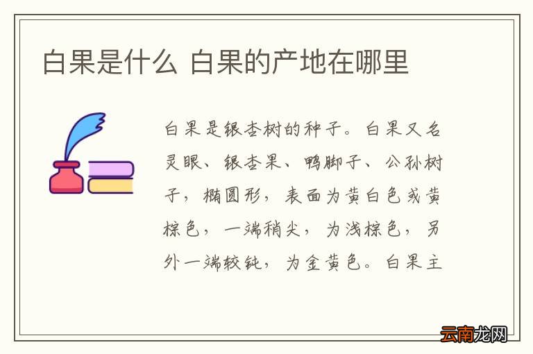 白果是什么 白果的产地在哪里