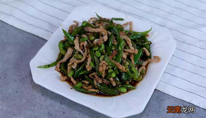 尖椒毛豆炒肉丝的做法 尖椒毛豆炒肉丝怎么做