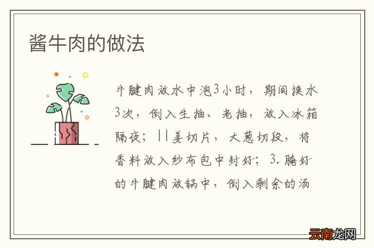 酱牛肉的做法