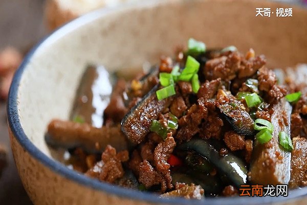 茄子牛肉末的做法