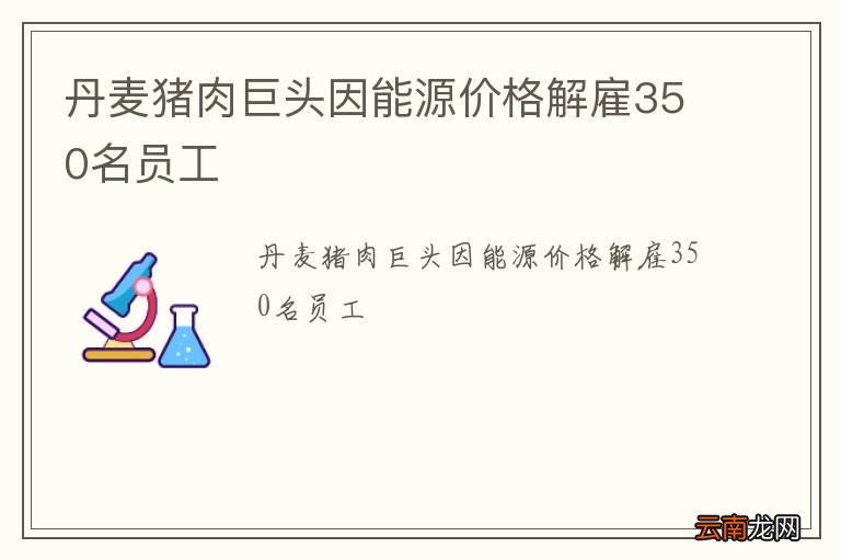 丹麦猪肉巨头因能源价格解雇350名员工