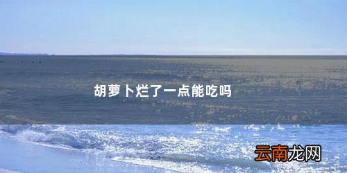 胡萝卜烂了一点切掉下来可以吃吗视频 胡萝卜烂了一点能吃吗