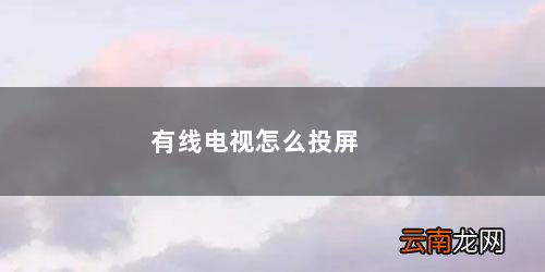 手机有线投屏到电视上怎么操作 有线电视怎么投屏