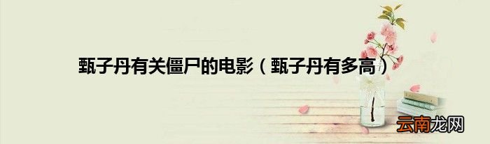 甄子丹有多高 甄子丹有关僵尸的电影
