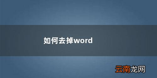 如何去掉word中的回车符 如何去掉word中的空白页