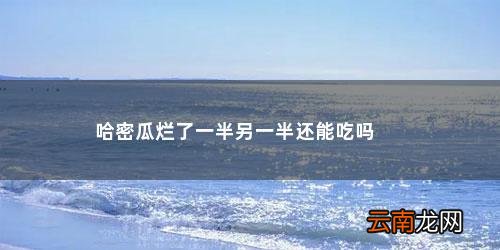 哈密瓜烂了一部分还能吃吗视频 哈密瓜烂了一半另一半还能吃吗