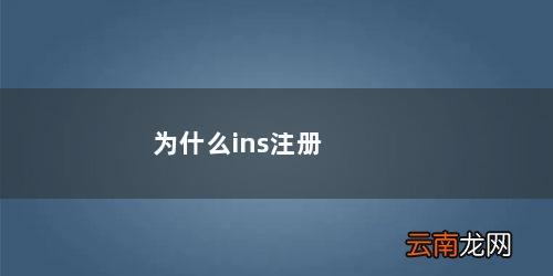 为什么ins注册一直显示无网络 为什么ins注册不了