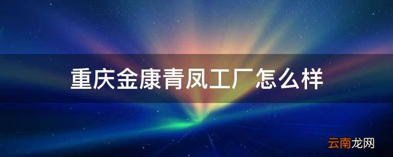 重庆金康青凤工厂怎么样