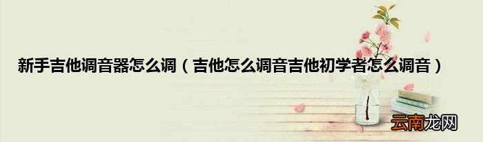 吉他怎么调音吉他初学者怎么调音 新手吉他调音器怎么调
