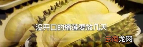 榴莲不开口放几天会开口吗
