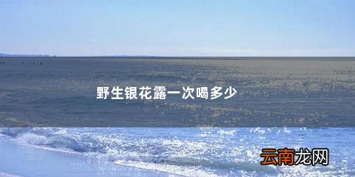 野生银花露一次喝多少