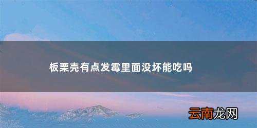 板栗外面发霉了里面好好的能吃吗还能吃吗 板栗壳有点发霉里面没坏能吃吗
