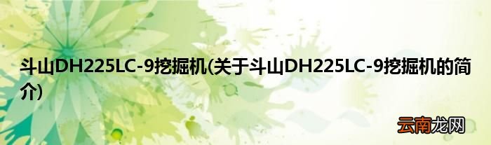 关于斗山DH225LC-9挖掘机的简介 斗山DH225LC-9挖掘机