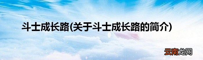 关于斗士成长路的简介 斗士成长路
