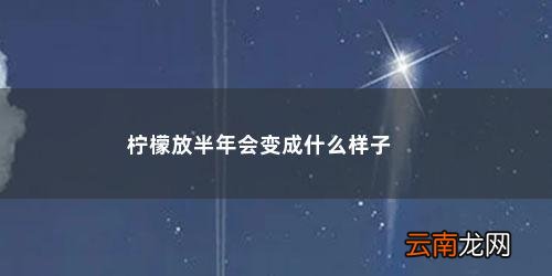 新鲜柠檬放了一年了还能吃吗 柠檬放半年会变成什么样子