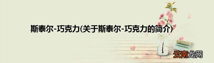 关于斯泰尔-巧克力的简介 斯泰尔-巧克力