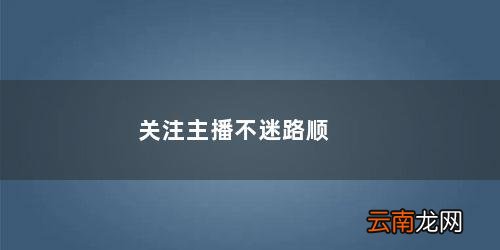 关注主播不迷路顺口溜 关注主播不迷路顺口溜