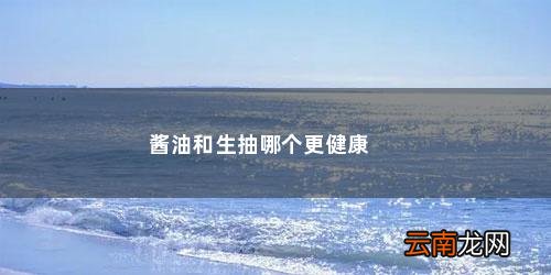 生抽和酱油哪个好吃 酱油和生抽哪个更健康