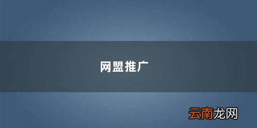 百度网盟推广 网盟推广