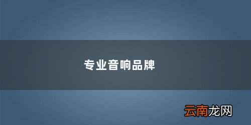 专业音响什么牌子最好? 专业音响品牌