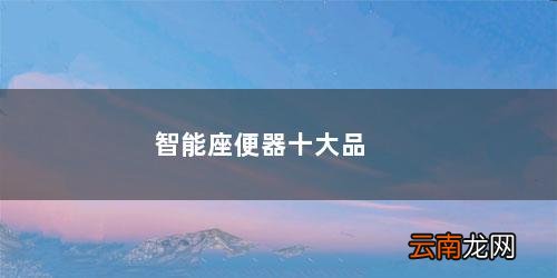 什么品牌的智能马桶好 智能座便器十大品牌