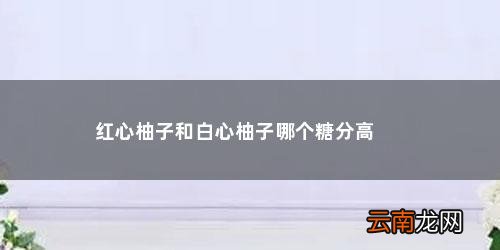 红柚和白柚有什么区别哪种柚子更好吃一点 红心柚子和白心柚子哪个糖分高