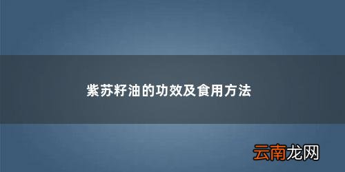 紫苏籽油能炒菜吗 紫苏籽油的功效及食用方法