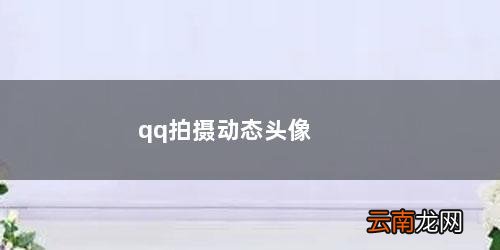qq拍摄动态头像别人能看到吗 qq拍摄动态头像替换