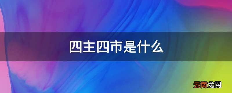 四主四市是什么